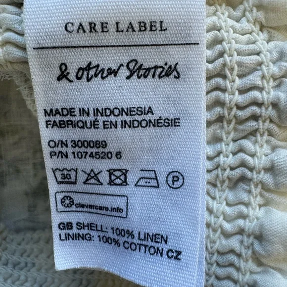 & Other Stories Blue Floral Puff Sleeve Blouse - Picture 5 of 8